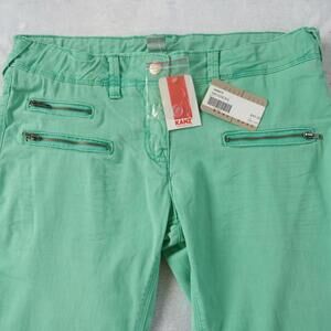 NWT Kanz Girl's Stretch Denim Mint Green Skinny Jeans Pants Youth Size 12
